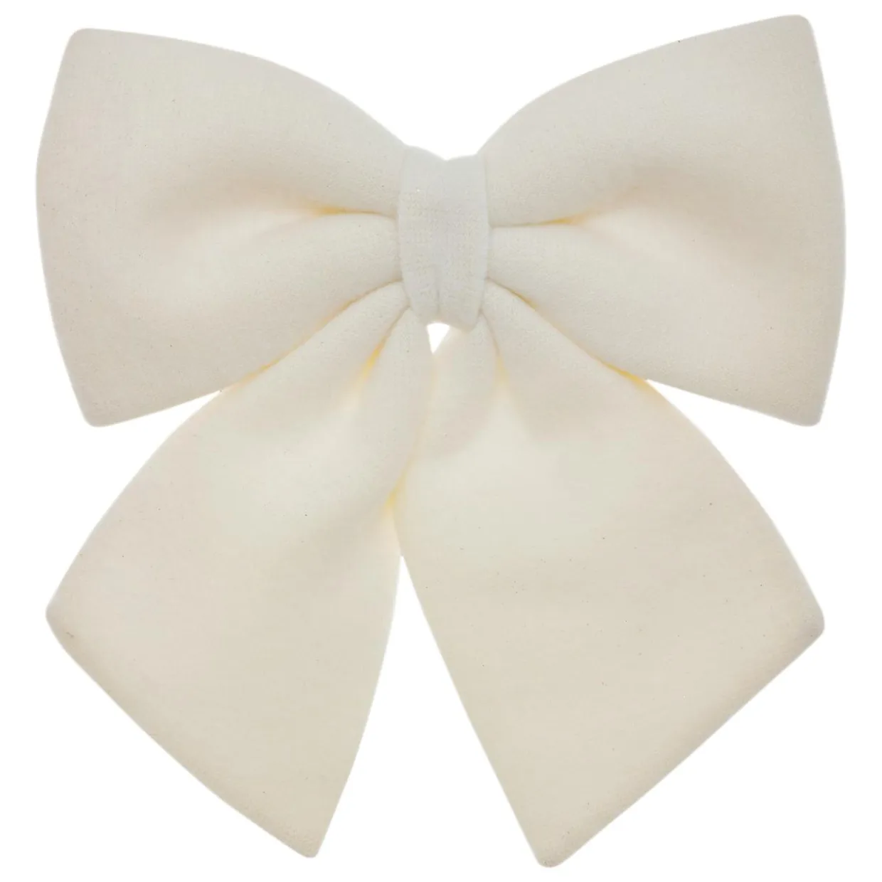 Grand nœud de Noël en laine (H43 cm) Prestige Blanc