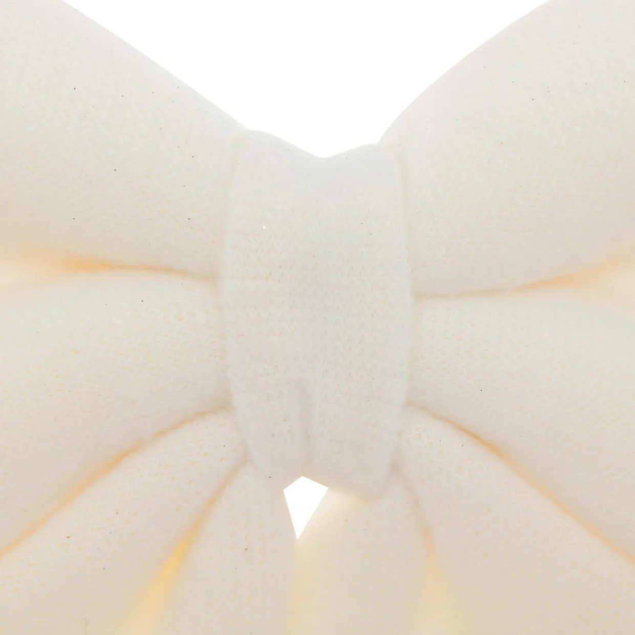 Grand nœud de Noël en laine (H43 cm) Prestige Blanc