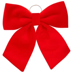 Grand nœud de Noël (H35 cm) Pimlico velours Rouge