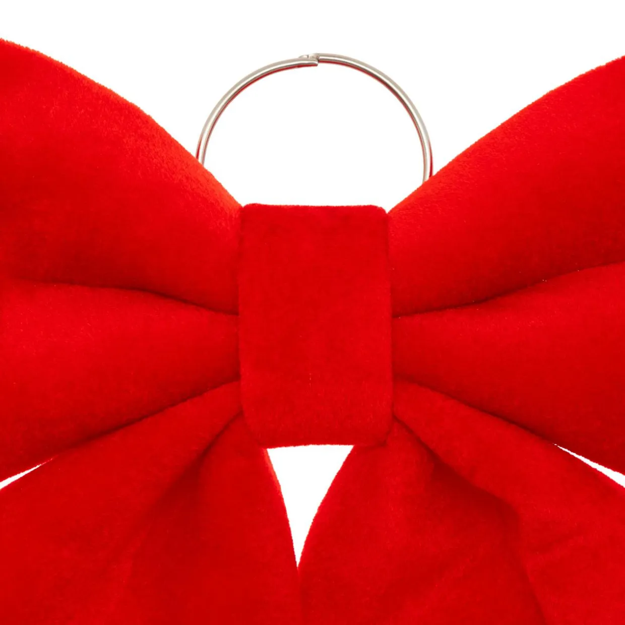 Grand nœud de Noël (H35 cm) Pimlico velours Rouge