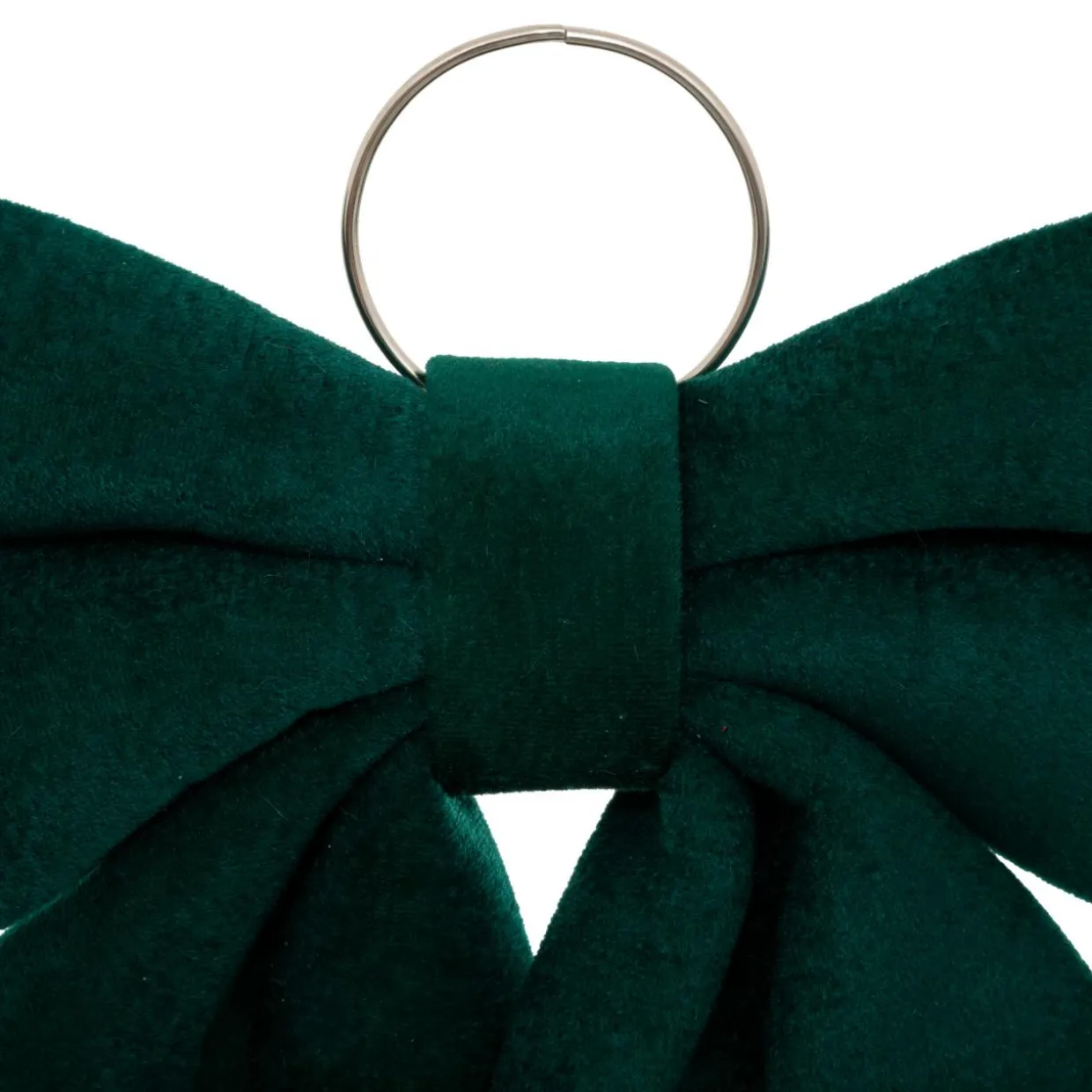 Grand nœud de Noël (H72 cm) Prestige velours Vert sapin