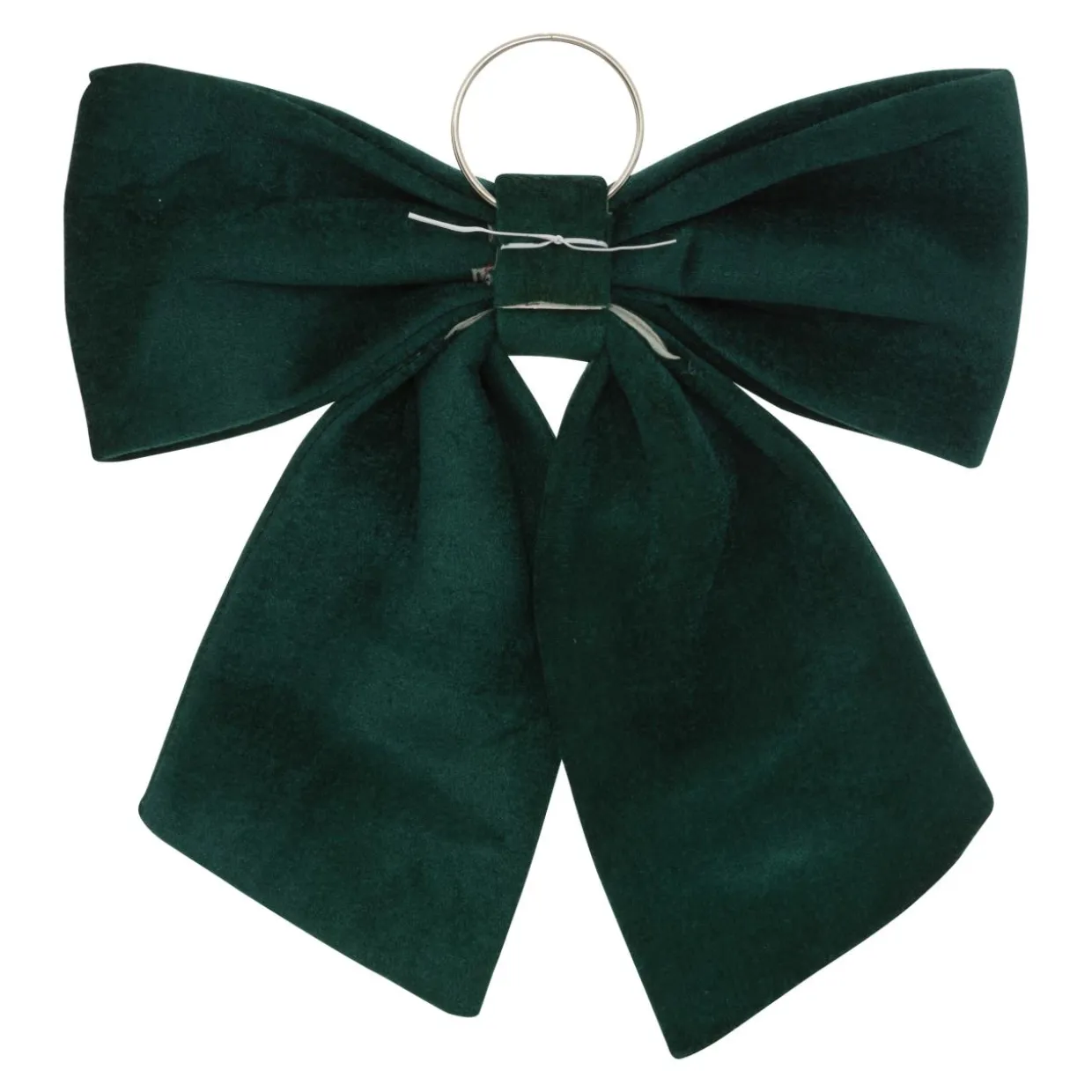 Grand nœud de Noël (H72 cm) Prestige velours Vert sapin