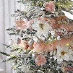Guirlande Boa en plumes (184 cm) Deluxe Rose poudré