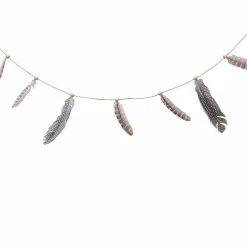 Guirlande déco (1,10 m) Plumes et perles