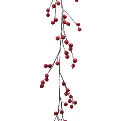 Guirlande de Baie laquée (150 cm) Elycia Rouge