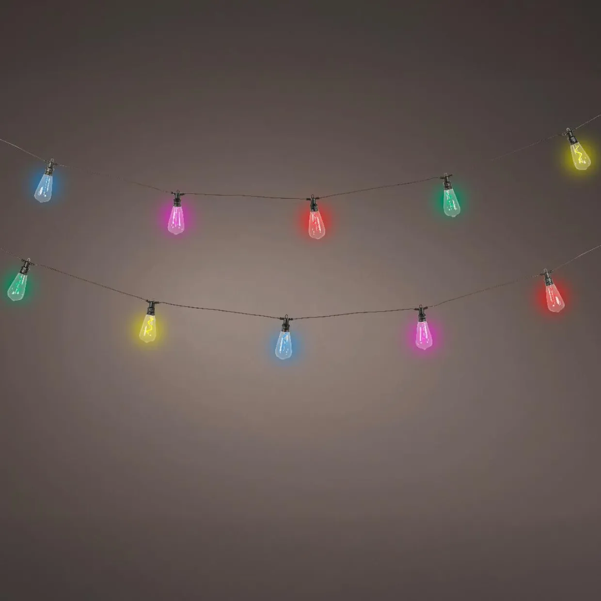 Guirlande de jardin connectable 10 LED (4,5 m) Garden party Multicolore