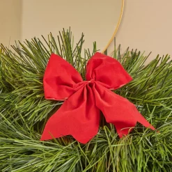 Guirlande de sapin (270 cm) Noeux Rouge