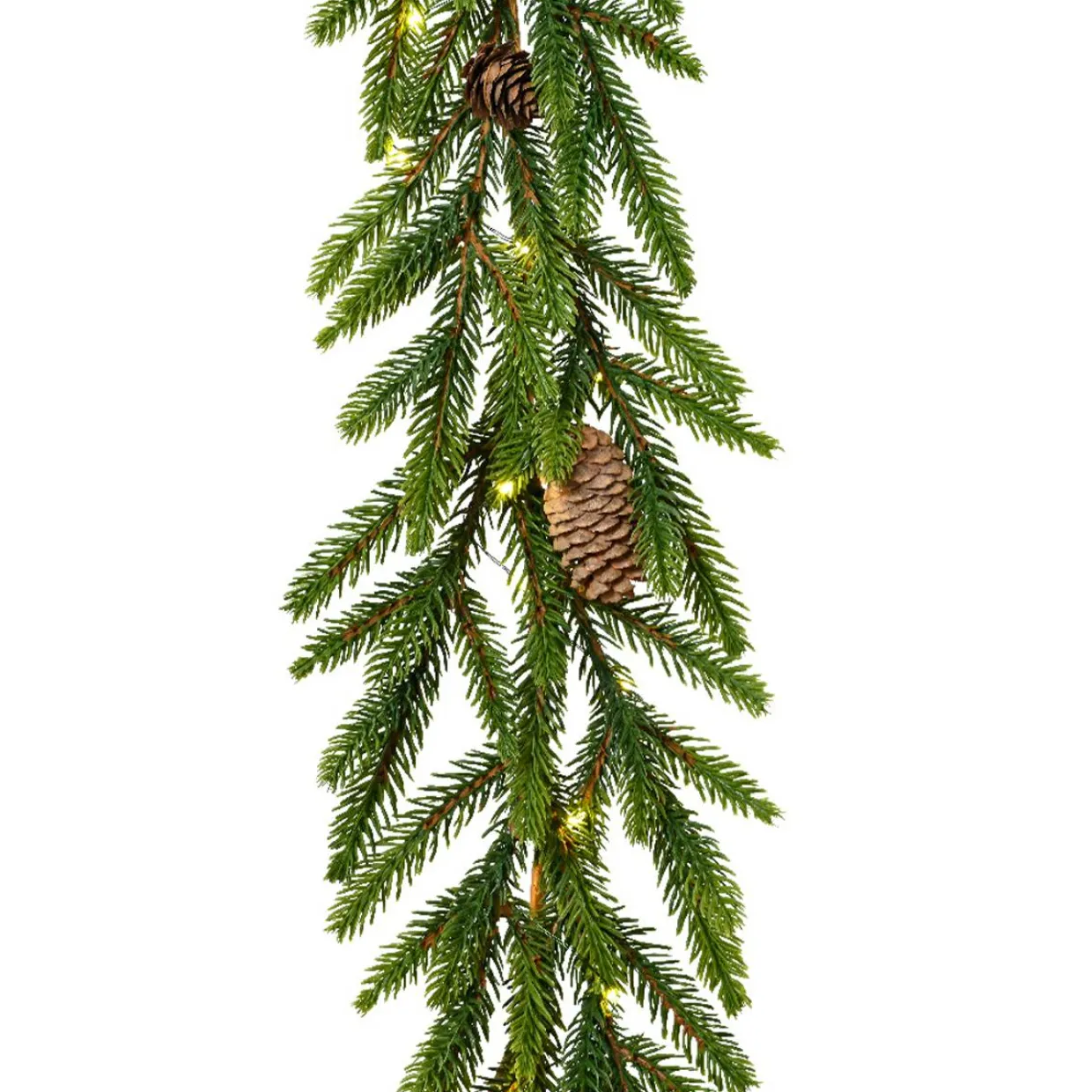 Guirlande de sapin lumineuse 50 LED (180 cm) Forest Blanc chaud