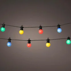 Guirlande lumineuse connectable jardin 9,5 m 20 LED Guinguette Garden Multicolore