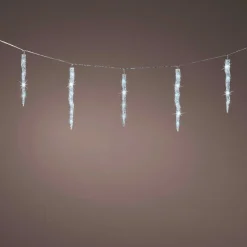 Guirlande lumineuse connectable 3,60 m 60 LED câble transparent Glaçons effet Flash Blanc froid