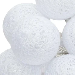 Guirlande lumineuse déco 16 boules 2,4 m Maribel Blanche