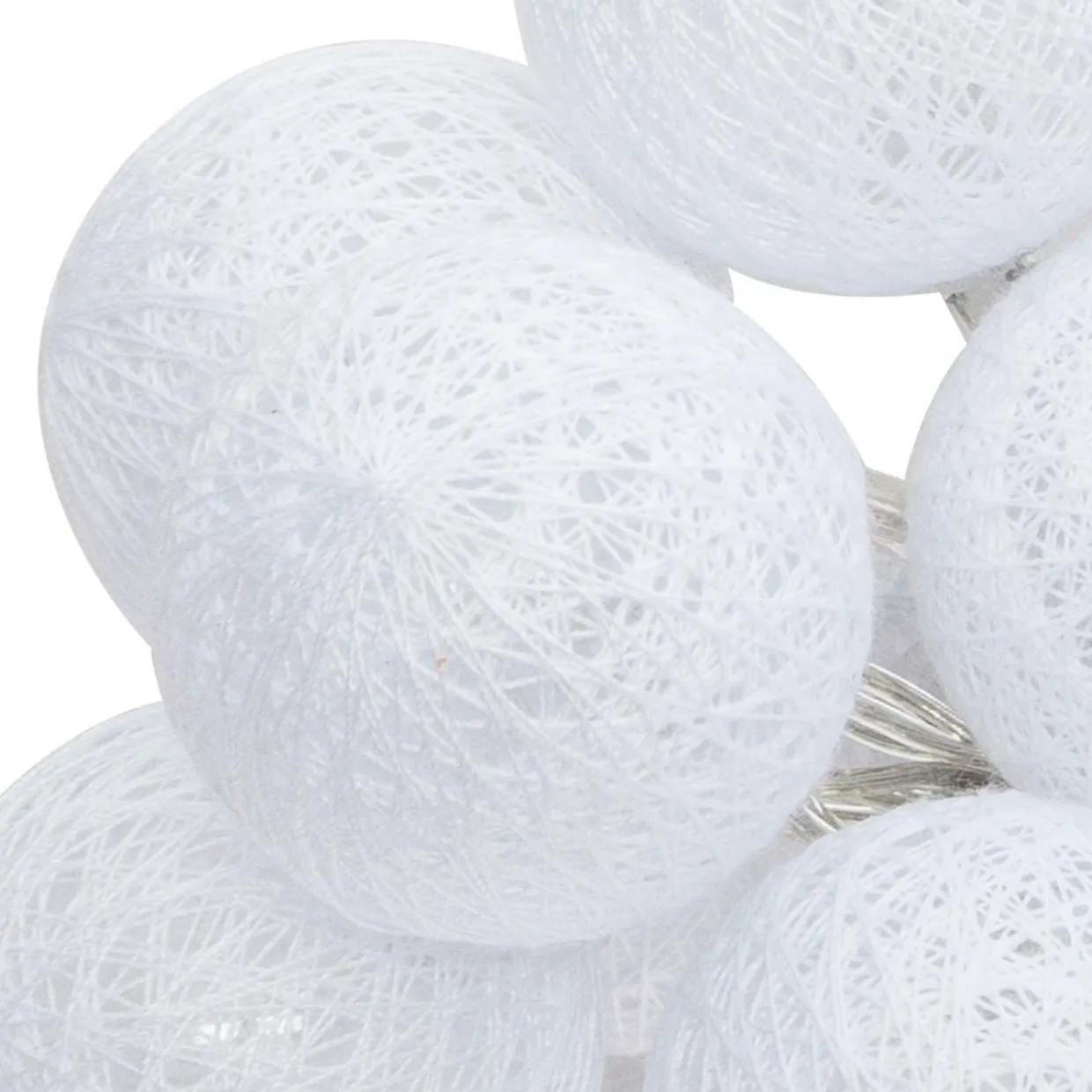 Guirlande lumineuse déco 16 boules 2,4 m Maribel Blanche