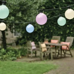 Guirlande lumineuse de jardin connectable 10 LED (4,5 m) Garden fiesta Multicolore