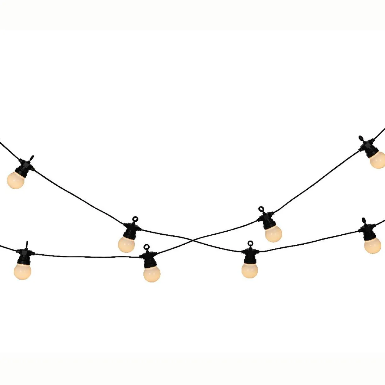 Guirlande lumineuse de jardin solaire 10 LED (4,5 m) Guinguette estivale Blanc chaud