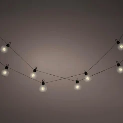 Guirlande lumineuse de jardin solaire 8 LED (5,8 m) Guinguette en fête Blanc chaud