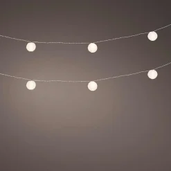 Guirlande lumineuse extérieure à piles 20 LED (9,5 m) Lanternes chinoises Blanc