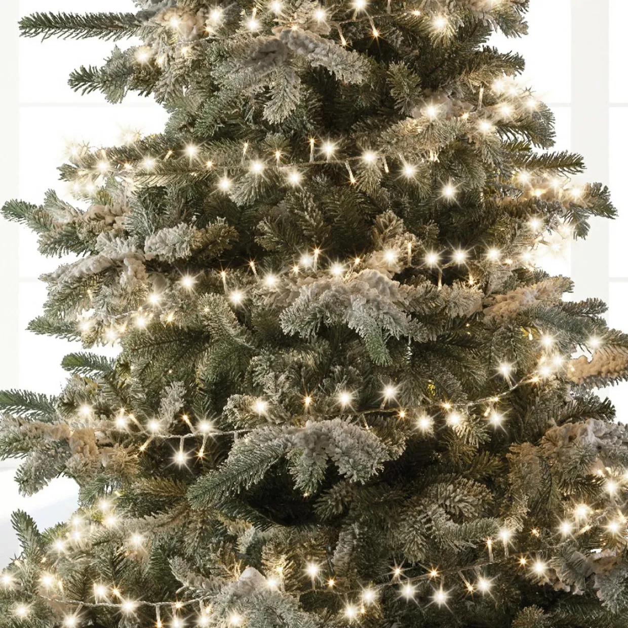 Guirlande lumineuse 22,50 m 1000 LED câble transparent Luxe Blanc chaud