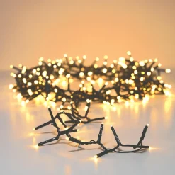 Guirlande lumineuse 34 m 1500 LED câble vert Luxe Blanc chaud Champagne
