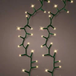 Guirlande lumineuse 34 m 1500 LED câble vert Luxe Blanc chaud Champagne
