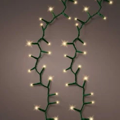 Guirlande lumineuse 45 m 2000 LED câble vert Luxe Blanc chaud Champagne