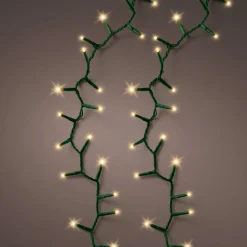 Guirlande lumineuse 60 m 3000 LED câble vert Luxe Blanc chaud Champagne