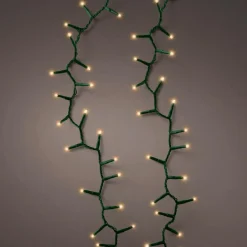Guirlande lumineuse 60 m 3000 LED câble vert Luxe Blanc chaud doré
