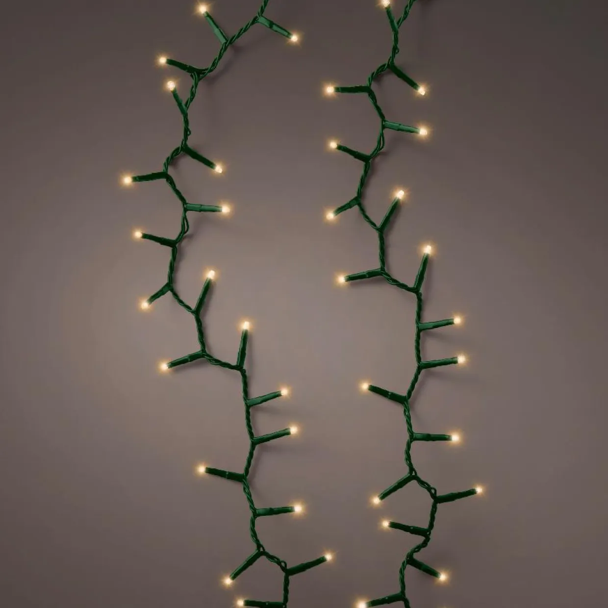 Guirlande lumineuse 60 m 3000 LED câble vert Luxe Blanc chaud doré