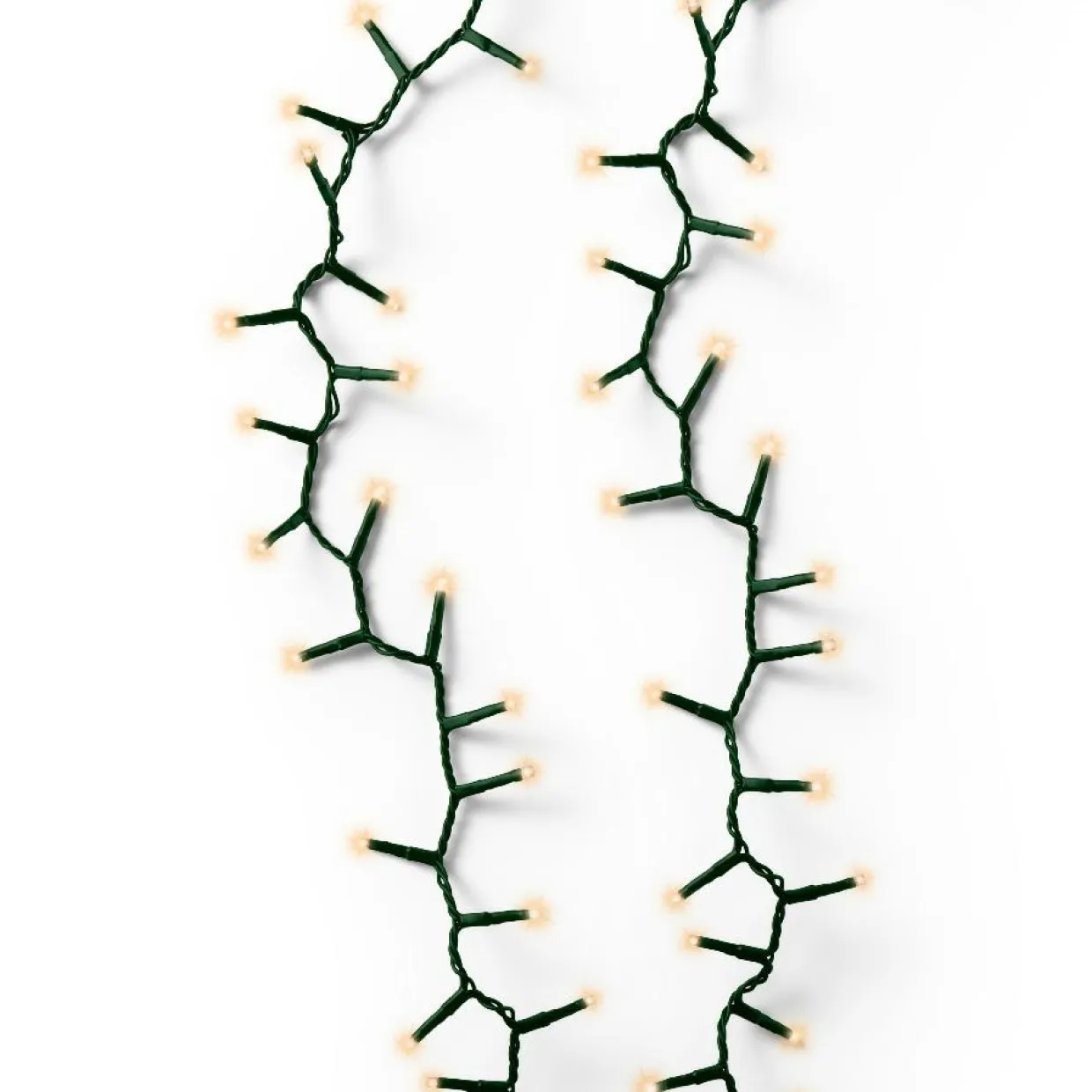 Guirlande lumineuse 60 m 3000 LED câble vert Luxe Blanc chaud doré