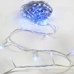 Guirlande lumineuse 30 m 300 LED câble transparent Timer Bleu