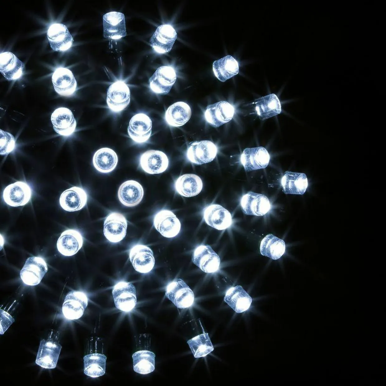 Guirlande lumineuse 30 m 300 LED câble vert Timer Blanc froid