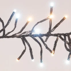 Guirlande lumineuse 21,80 m 3000 LED câble noir Boa Bicolore Blanc chaud et froid