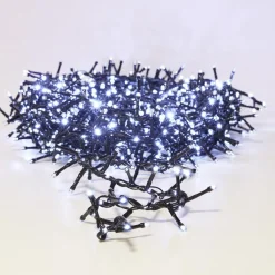 Guirlande lumineuse 15 m 1060 LED câble noir Boa effet cascade Blanc froid