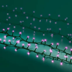 Guirlande lumineuse 16 m 750 LED câble vert Luxe Rose