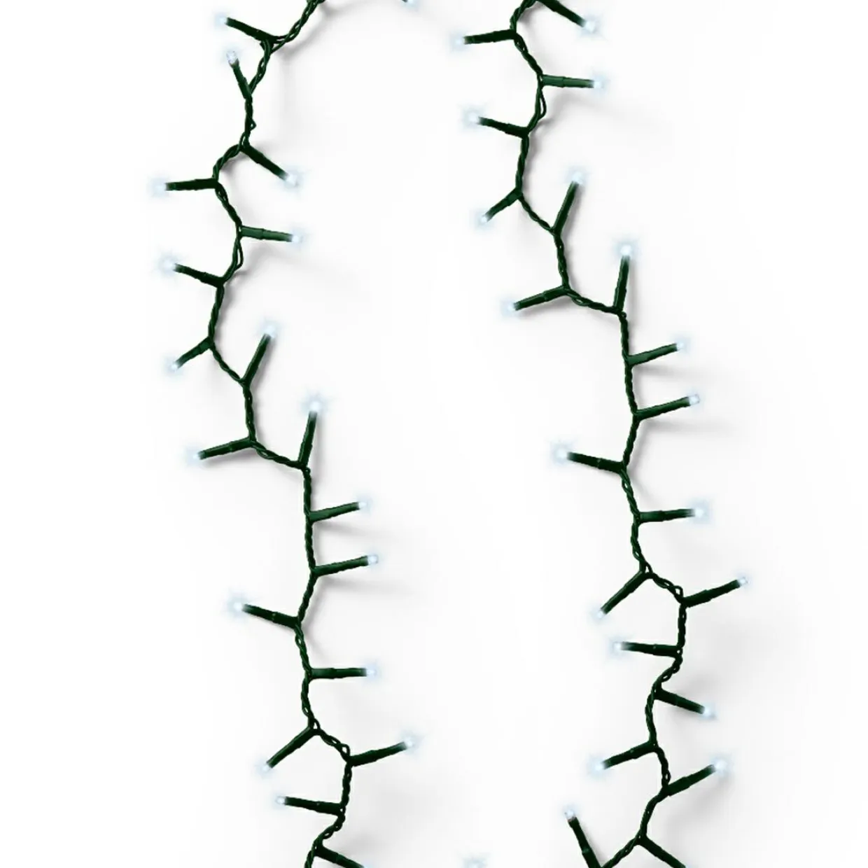 Guirlande lumineuse 7,50 m 350 LED câble vert Luxe Blanc froid