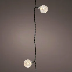 Guirlande lumineuse 5,80 m 30 LED câble noir Crystal Blanc chaud