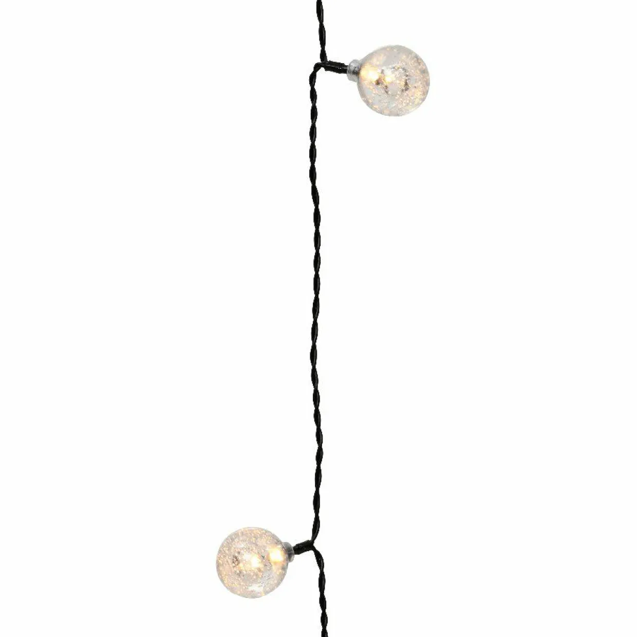 Guirlande lumineuse 5,80 m 30 LED câble noir Crystal Blanc chaud