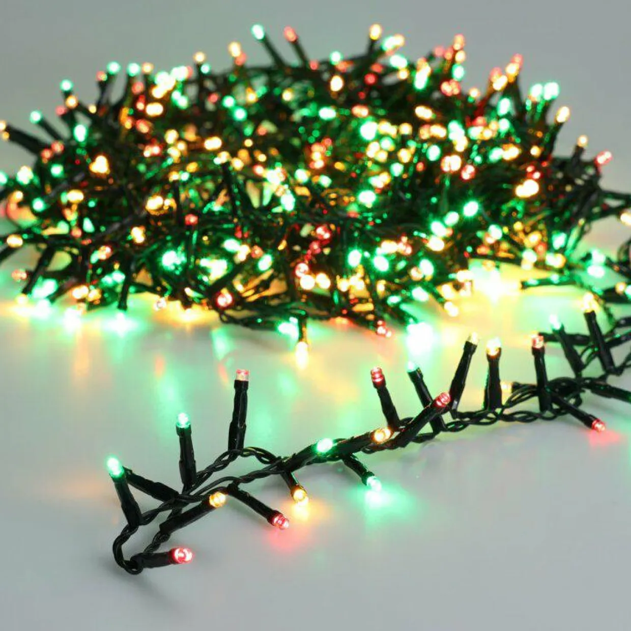 Guirlande lumineuse 4,20 m 576 LED câble noir Luxe Multicolore