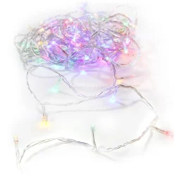 Guirlande lumineuse 20 m 200 LED câble transparent Timer Multicolore