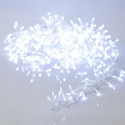 Guirlande lumineuse 11 m 500 LED câble blanc Luxe Blanc froid