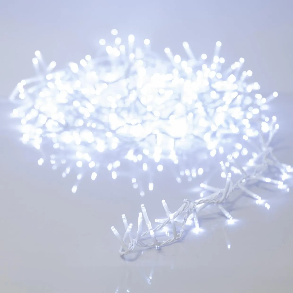 Guirlande lumineuse 11 m 500 LED câble blanc Luxe Blanc froid