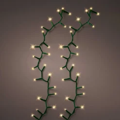 Guirlande lumineuse 11 m 500 LED câble vert Luxe Blanc chaud Champagne