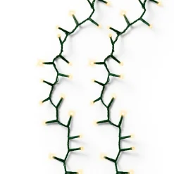 Guirlande lumineuse 11 m 500 LED câble vert Luxe Blanc chaud Champagne