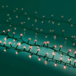 Guirlande lumineuse 11 m 500 LED câble vert Luxe Rouge