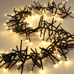 Guirlande lumineuse 5,60 m 768 LED câble noir Boa Blanc chaud