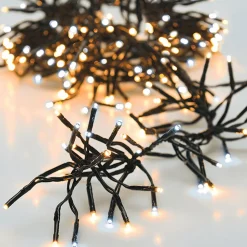 Guirlande lumineuse 8,40 m 1152 LED câble noir Boa Bicolore Blanc chaud et froid