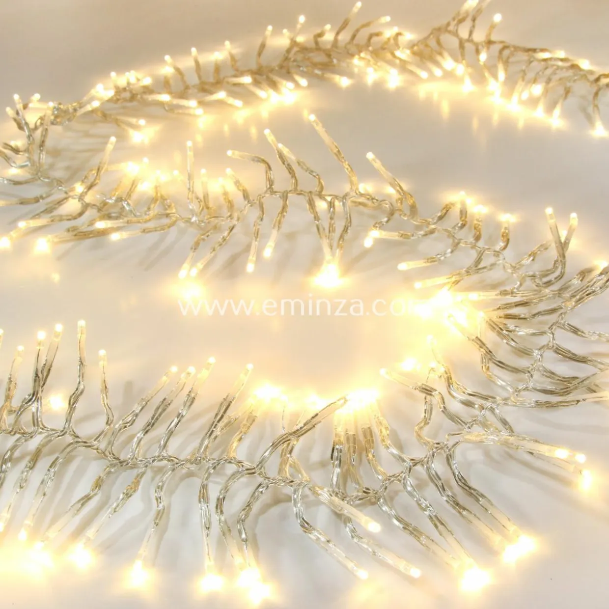 Guirlande lumineuse 14,60 m 2016 LED câble transparent Boa Blanc chaud