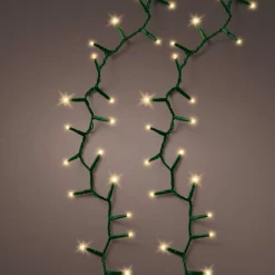 Guirlande lumineuse 16 m 750 LED câble vert Luxe Blanc chaud Champagne
