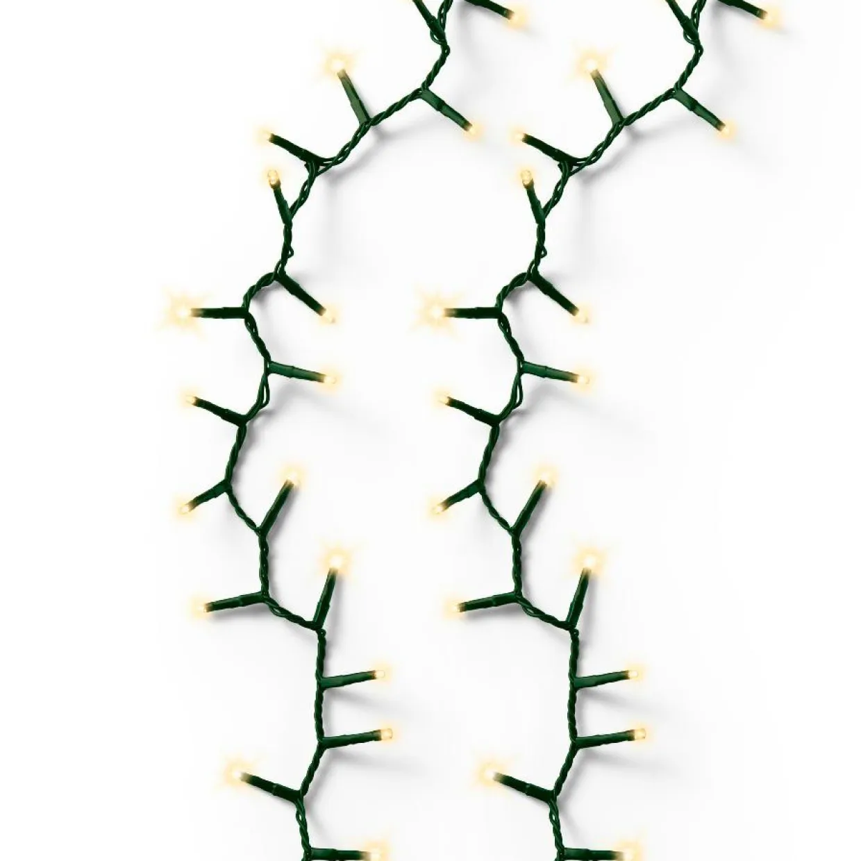 Guirlande lumineuse 16 m 750 LED câble vert Luxe Blanc chaud Champagne