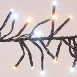Guirlande lumineuse 11 m 1512 LED câble noir Boa Bicolore blanc chaud et froid