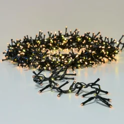 Guirlande lumineuse 20 m 1410 LED câble noir Boa effet cascade Blanc chaud